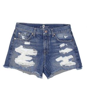 7 for all mankind High Waisted Denim Shorts